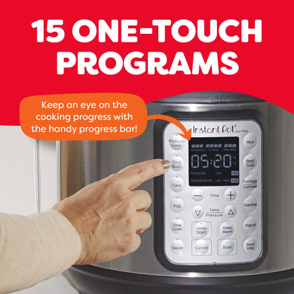 Instant Pot Duo Plus 6 Quart 9-in-1 Electric Pressure Cooker, Slow Cooker, Rice Cooker, Steamer, Sauté, Yogurt Maker, Warmer & Sterilizer, 15 One-Touch Programs,Stainless Steel/Black - Available at All In One Marketplace Canada