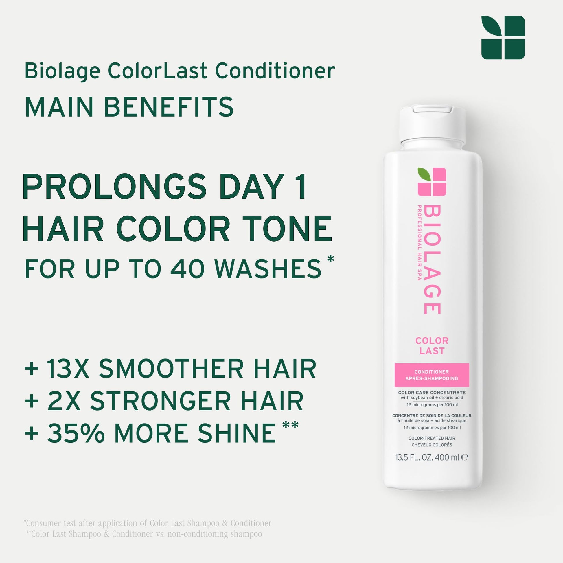 Biolage ColorLast Conditioner, Helps Maintain Color Depth, For Color-Treated Hair, Tone, Shine & Anti-Fade, Cruelty Free, Vegan, Paraben & Silicone-Free - Available at All In One Marketplace Canada