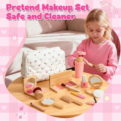 WELIN 17-Pieces Wooden Makeup Toy Set 🍁 All In One Marketplace Canada