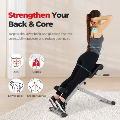 Sunny Health & Fitness Foldable Roman Chair, 45-Degree Hyperextension Bench Sunny Health & Fitness
