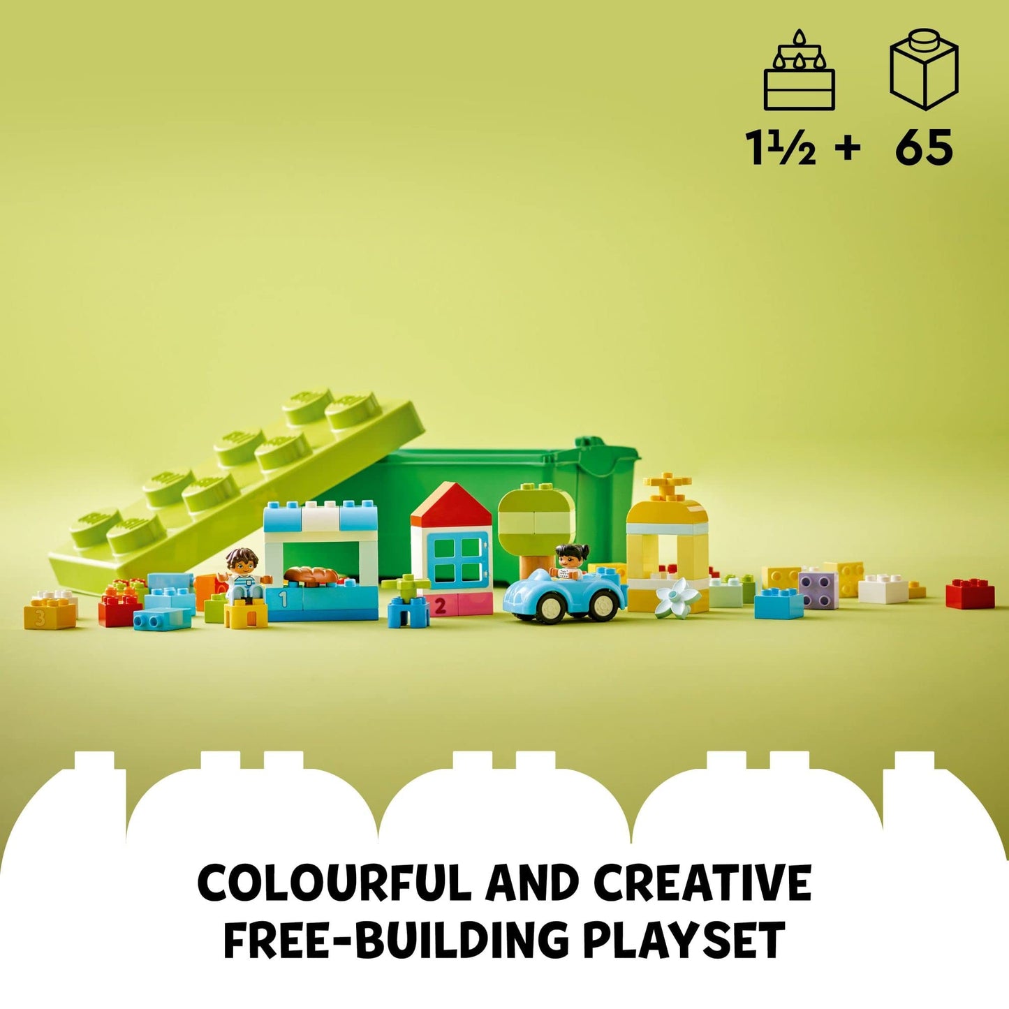 LEGO DUPLO Classic Brick Box Building Blocks - Stacking Toys for Toddlers, Ages 1.5+ Years - Learning & Educational Toys for Preschool - Develop Fine Motor Skills - Gift for Birthdays - 10913