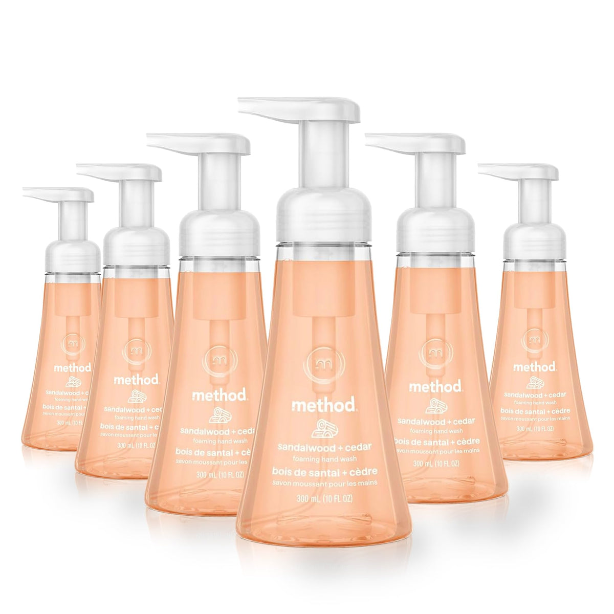 method Foaming Hand Wash, Sandalwood + Cedar, 300 mL, 6 Pack