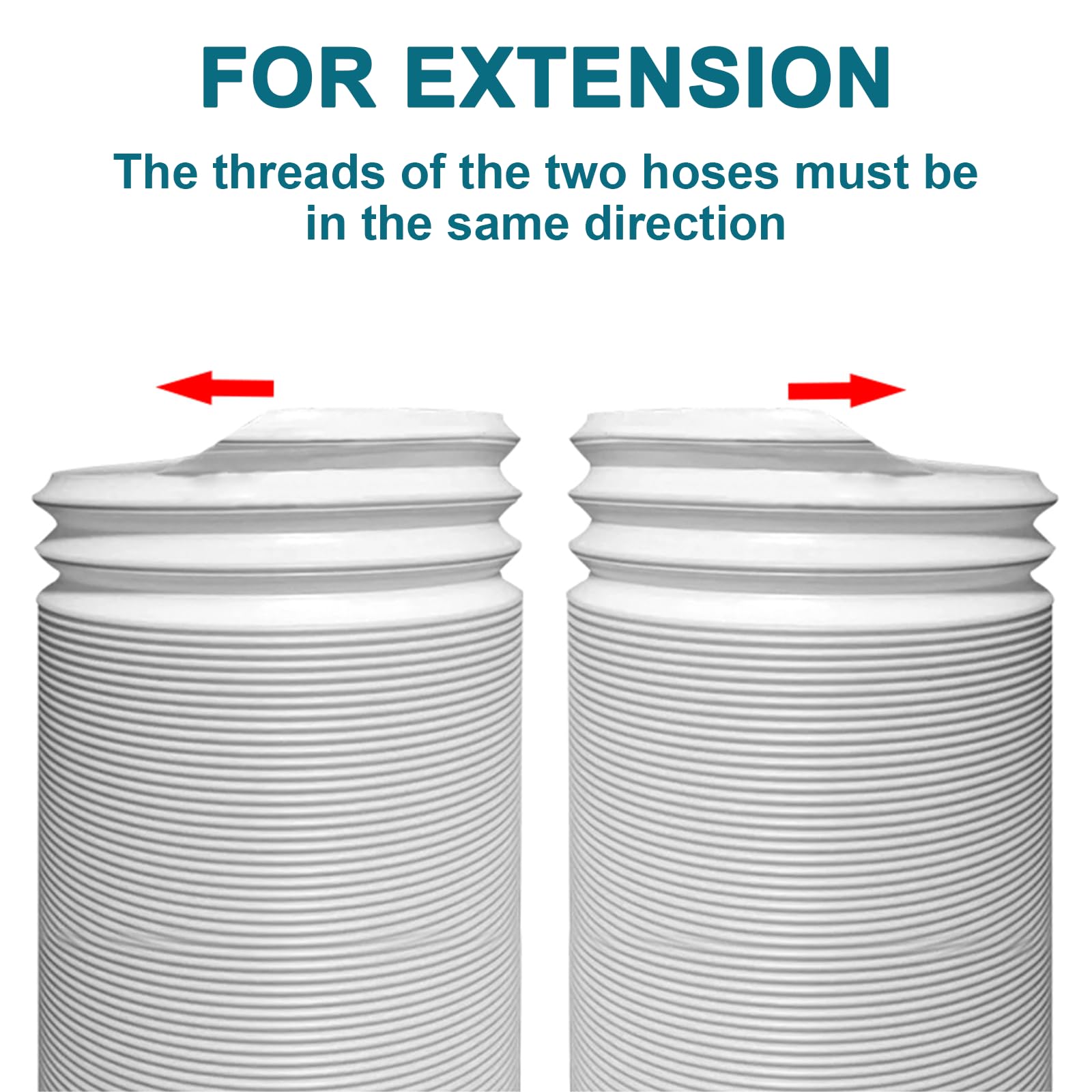 Portable Air Conditioner Hose with 5.9" Diameter & 80" Length Anti-Clockwise Thread, Universal Portable AC Exhaust Hose Air Conditioner Parts & Accessories - Available at All In One Marketplace Canada