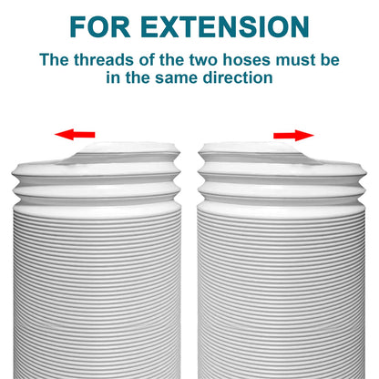 Portable Air Conditioner Hose with 5.9" Diameter & 80" Length Anti-Clockwise Thread, Universal Portable AC Exhaust Hose Air Conditioner Parts & Accessories - Available at All In One Marketplace Canada