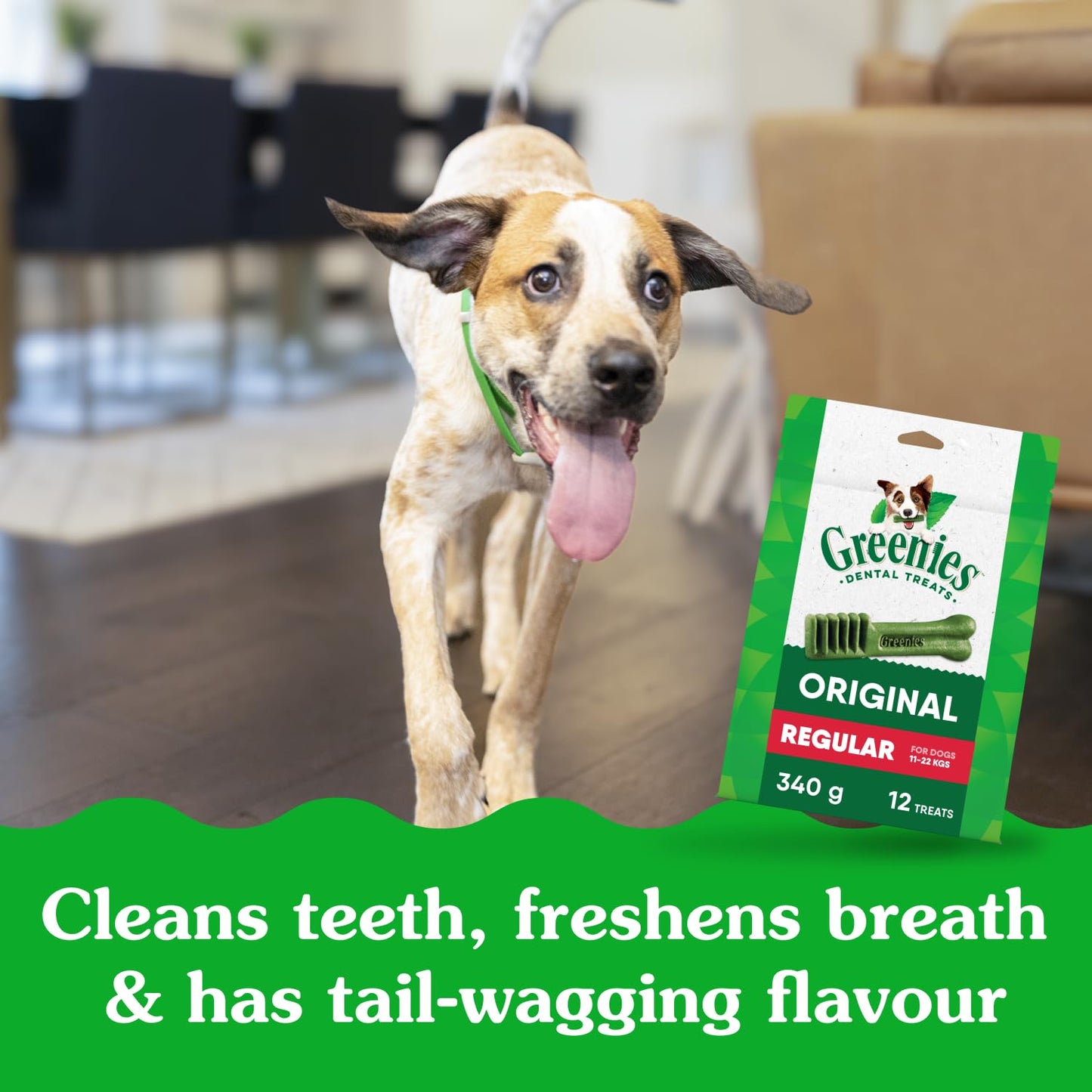 GREENIES Dog Treats Original Regular Natural Dental Care, (54 Treats) 54oz. Pack