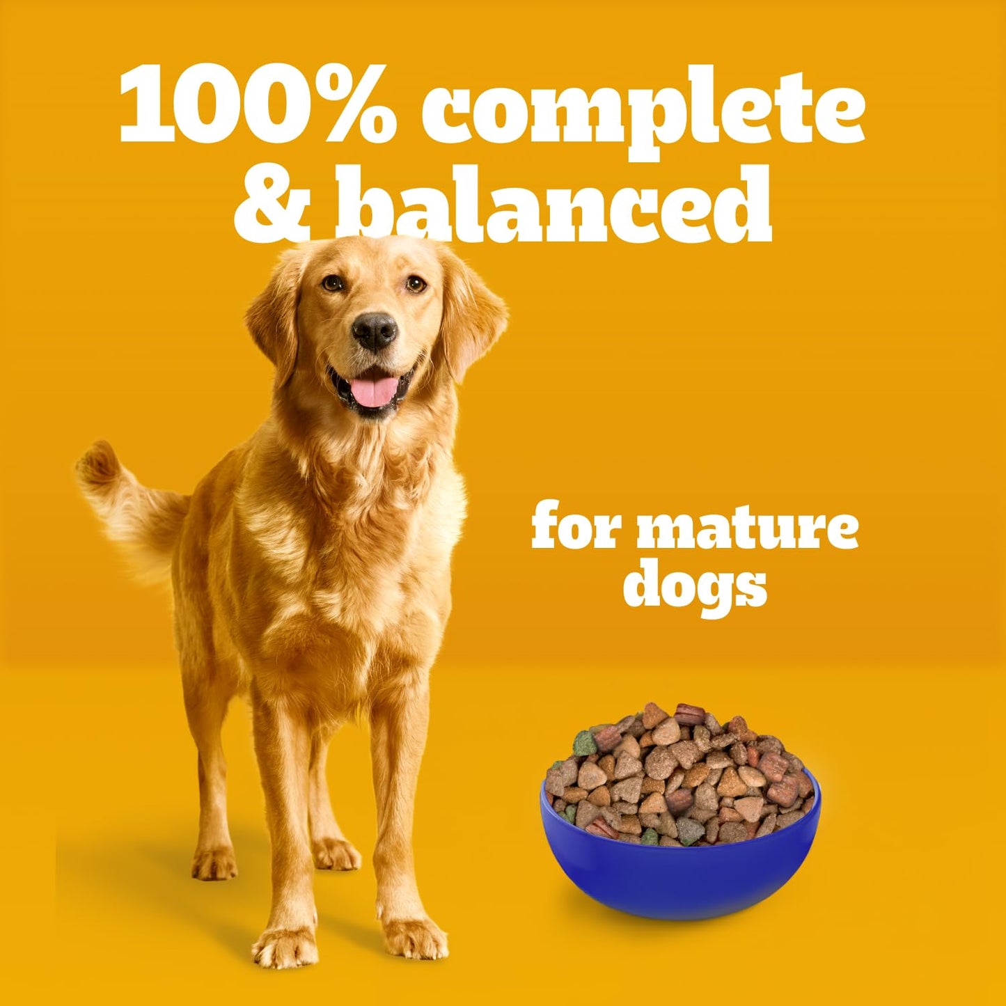 PEDIGREE Vitality+ Dry Food for Adult Dogs, Hearty Beef & Vegetable Flavour, 20kg Bag