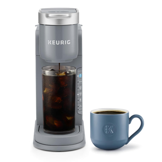 Keurig K-Iced Single Serve K-Cup Pod Coffee Maker, Featuring Simple Push Blue Button Brew Over Ice, Grey - Available at All In One Marketplace Canada