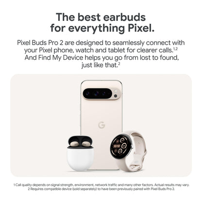 Google Pixel Buds Pro 2 - Noise Canceling Earbuds - Porcelain Google