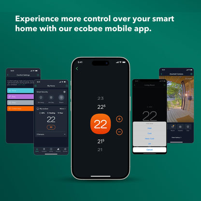 ecobee New Smart Thermostat Premium with Smart Sensor and Air Quality Monitor - Programmable Wifi Thermostat - Works with Siri, Alexa, Google Assistant