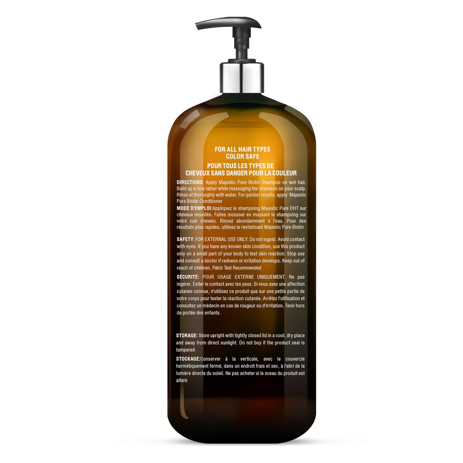 Majestic Pure Biotin Shampoo - Volumizing Shampoo for Hair Loss - with DHT-3 Blocker - Hydrating & Nourishing - Sulfate Free, for Men & Women - Thin Hair Shampoo - 16 fl oz - Available at All In One Marketplace Canada