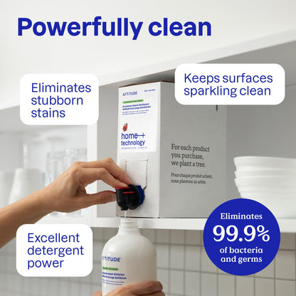 ATTITUDE Disinfectant Spray, All Purpose Cleaner with 99.99% Germ & Virus Elimination, Vegan & Plant-Based, Multi-Surface, Made in Canada, Unscented, 800 mL (Pack of 3) - Available at All In One Marketplace Canada