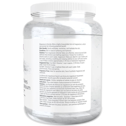 NOW Solutions 100% Pure Magnesium Flakes, Bath Additive, 1531g
