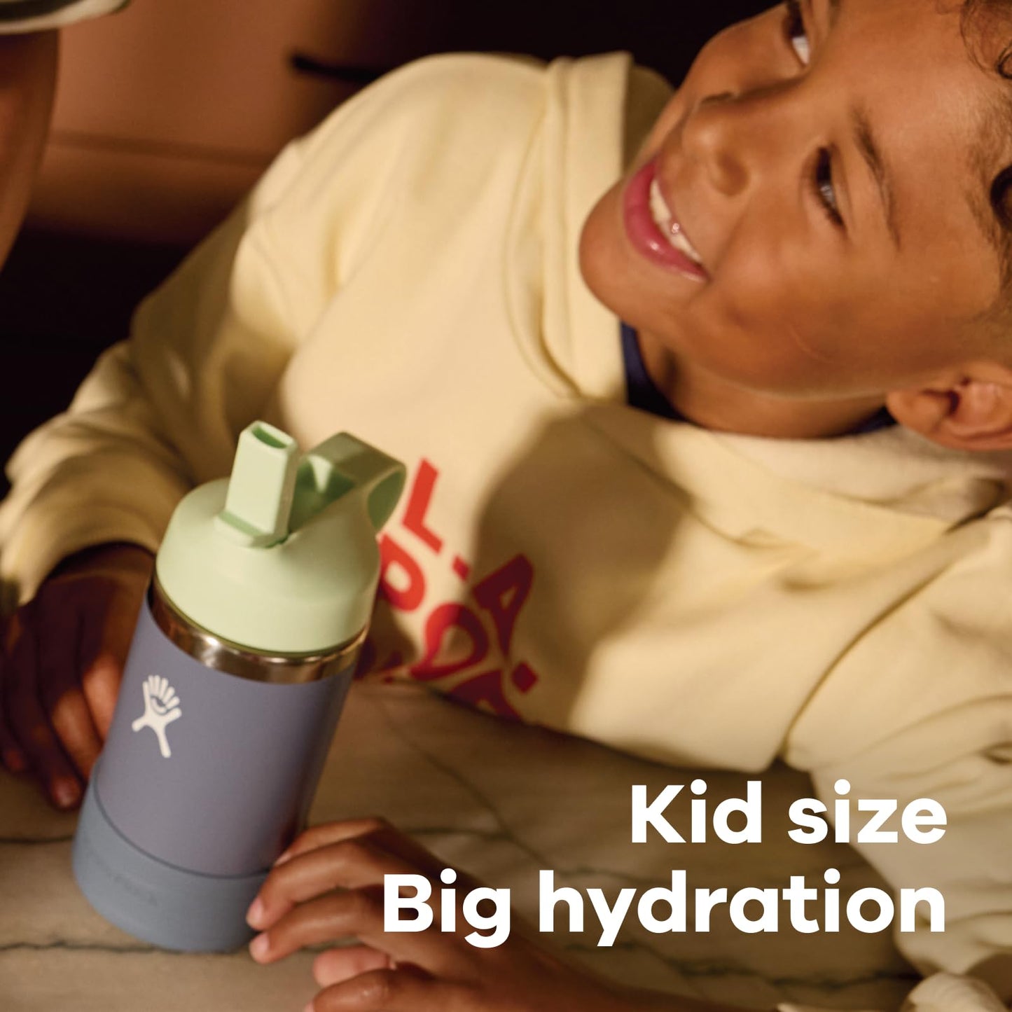 Hydro Flask 12 Oz Kids Wide Mouth Bottle with Straw Cap and Boot, Anemone Hydro Flask