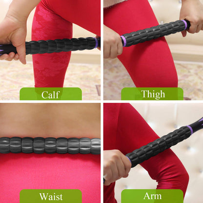 Muscle Roller, Massage Roller Stick for Athletes, Help Reducing Muscle Soreness Cramping Tightness Leg Arms Back Calves Muscle Massager(Purple) - Available at All In One Marketplace Canada