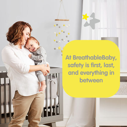 BreathableBaby Breathable Mesh Liner for Full-Size Cribs, Classic 3mm Mesh, White (Size 4FS Covers 3 or 4 Sides) 🍁 All In One Marketplace Canada