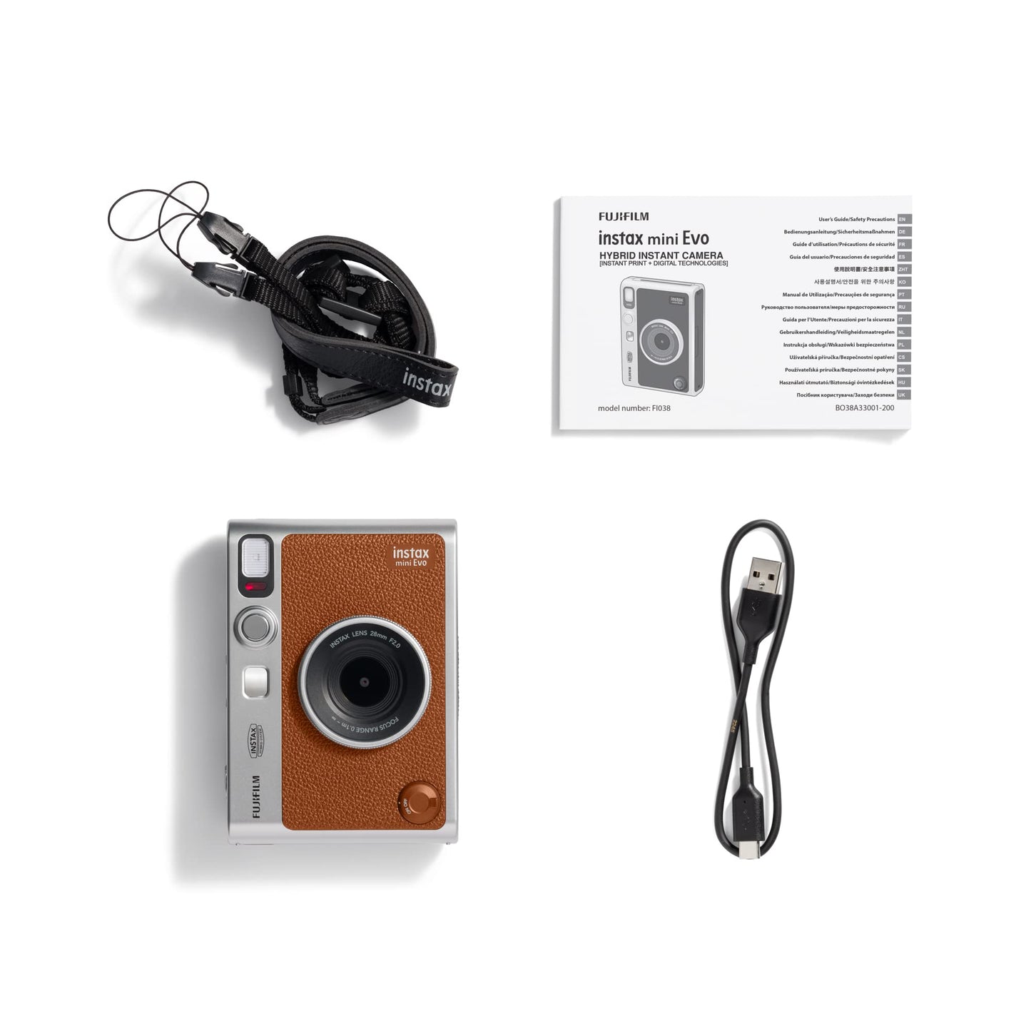 Fujifilm INSTAX Mini Evo Hybrid Instant Camera - Brown 🍁 All In One Marketplace Canada