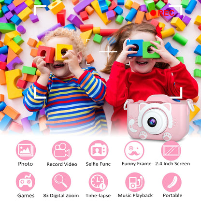 Kids Digital Zoom Camera for 3-12 Year Old Girls/Boys - Selfie Camera With Video, 32GB TF Card - Christmas Birthday Festival Gift 🍁 All In One Marketplace Canada