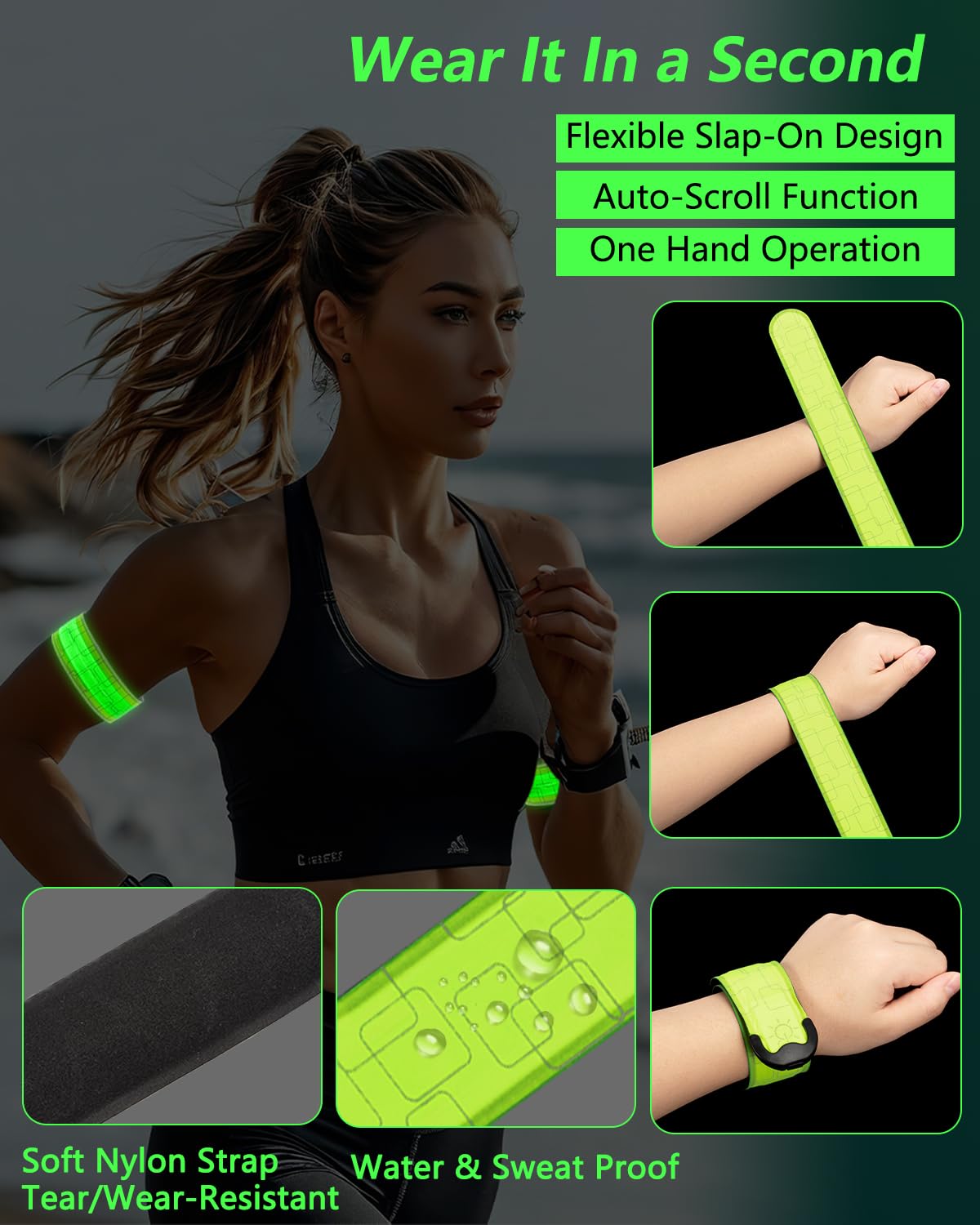 Gelapa 2 Pack Running Lights for Runners, LED Reflective Arm Bands Recharge 🍁 All In One Marketplace Canada