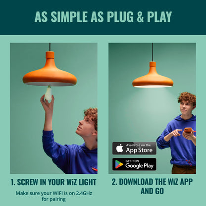 WiZ Connected 60W A19 LED Smart Light Bulbs - Connects to Your Wi-Fi - E26 Smart Bulb - Control with Voice or App + Activate with Motion - Matter Compatible - 3 Pack 🍁 All In One Marketplace Canada