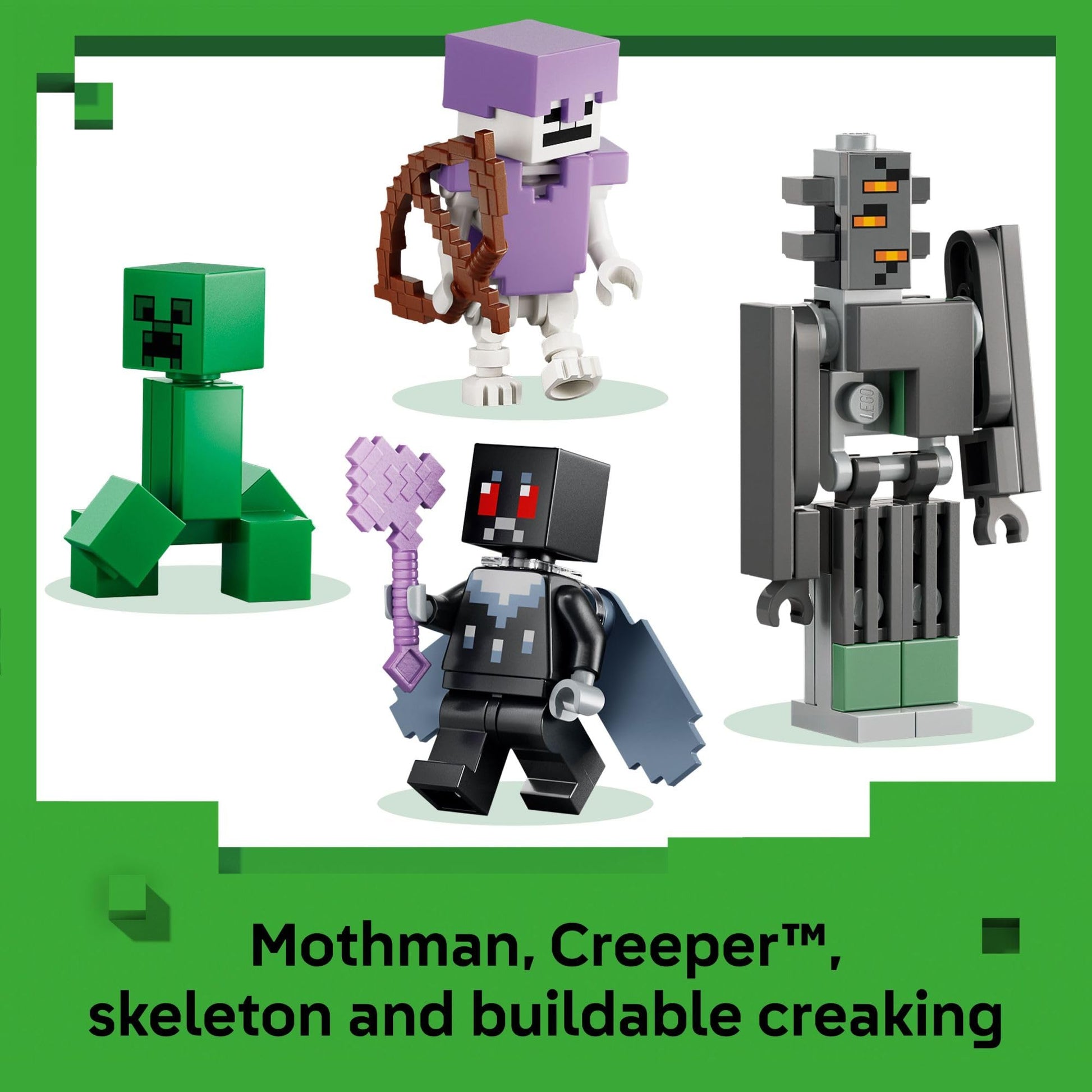 LEGO Minecraft The Pale Garden Building & Pretend Play Toy for Boys & Girls - Video Game Playset & Toy Figures for Kids, Ages 7+ - W/Mothman & Creeper Minifigures - Gift Idea for Birthdays - 21586 LEGO