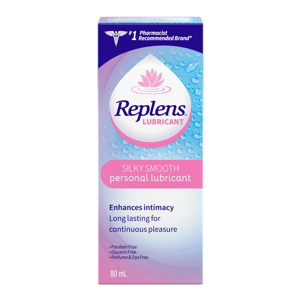 Replens Silky Smooth Personal Lubricant, Paraben Free, 80 mL