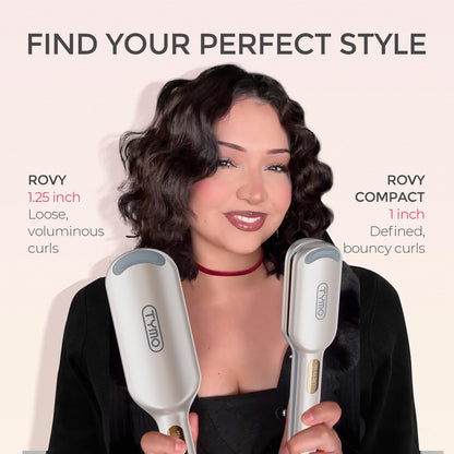 TYMO ROVY Hair Waver Curling Iron, 3-Barrel Ionic Hair Curler with 9 Heat Settings, Beach Waves Crimper for Women, Travel-Friendly, Anti-Scald, Fast Heating, Easy to Use, Elegant Gold, 1 Inch