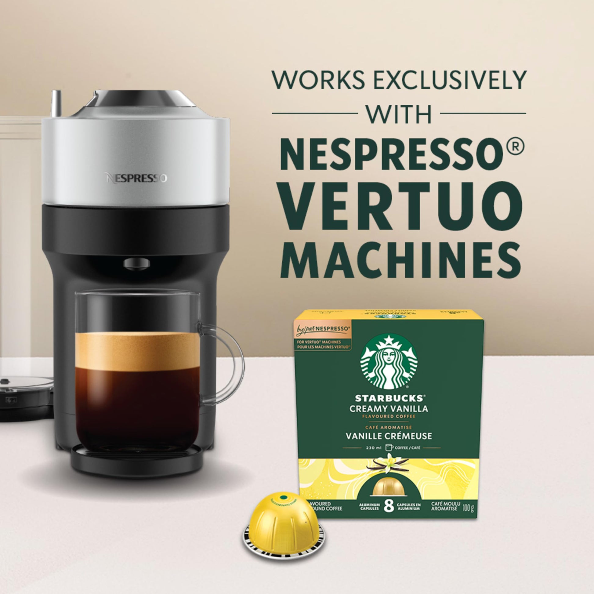 STARBUCKS Creamy Vanilla for NESPRESSO VERTUO, Coffee, 4 Boxes, 400 g Starbucks