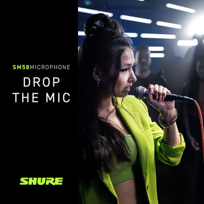 Shure SM58 Pro Dynamic Vocal Microphone with 25-ft XLR Cable