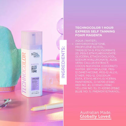 BONDI SANDS TECHNOCOLOR 1 HOUR EXPRESS SELF TANNING FOAM MAGENTA 200mL (CANADA) Bondi Sands
