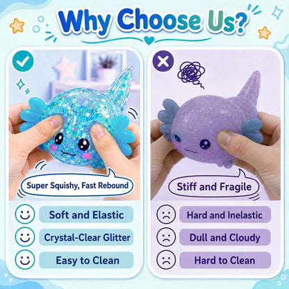 4PCS Axolotls Squishy Fidget Stress Ball,Cute Squishies Axolotls Toy,Fidget Toys for Kids Youth Adult, Gift for Party Birthday Christmas 🍁 All In One Marketplace Canada