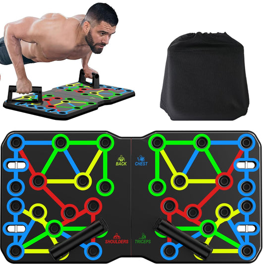 AERLANG Push Up Board-Large PushUps Portable Multi-Function Foldable Push Up Bar, Easy to Use Push up Handle Push Up Strength Training Push Up Stands Home Workout Equipment - Available at All In One Marketplace Canada