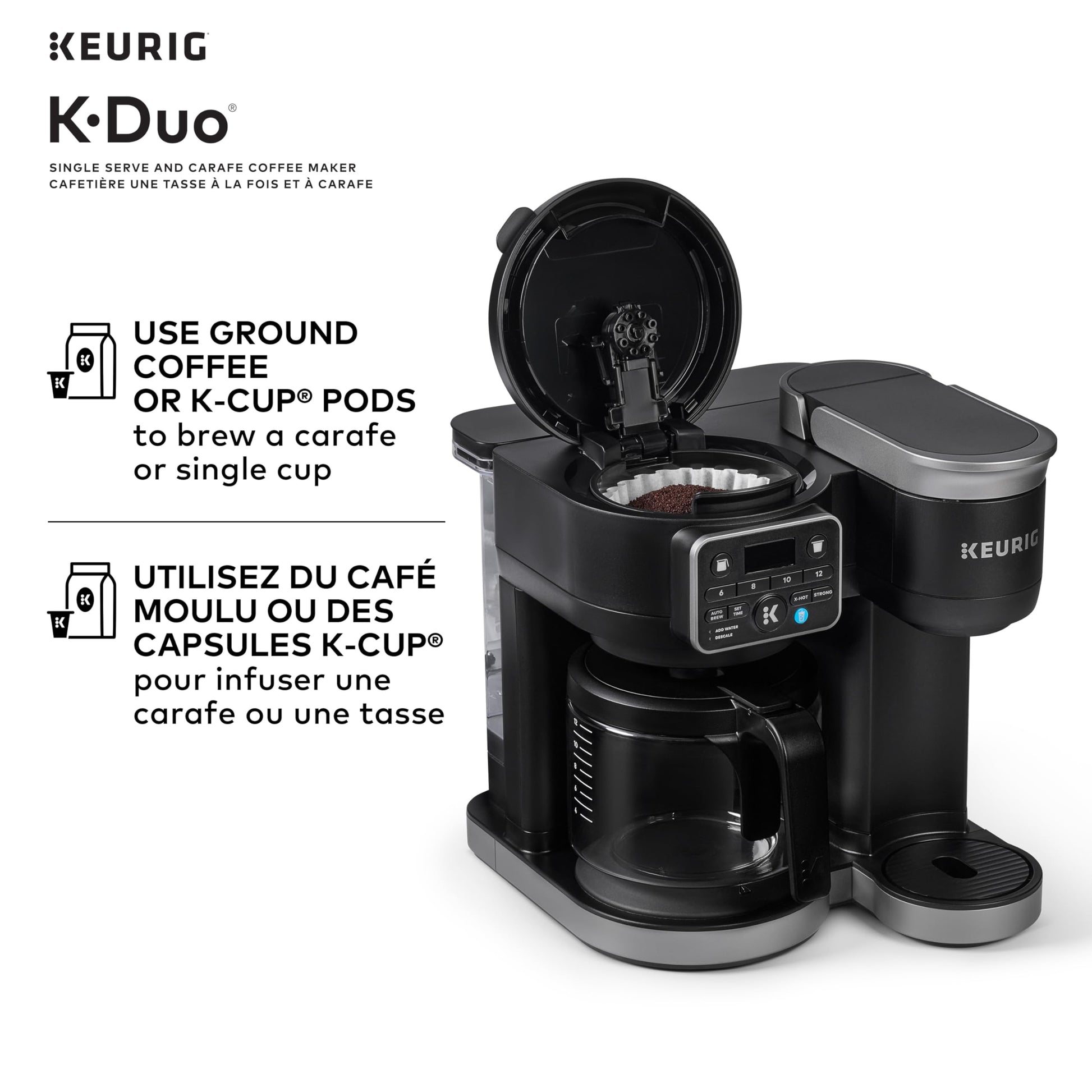 Keurig K-Duo Single Serve K-Cup Pod & Carafe Coffee Maker, Black Keurig