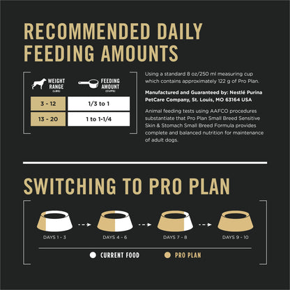 Purina Pro Plan Sensitive Skin & Stomach Small Breed Dry Dog Food, Salmon - 1.81 kg Bag 🍁 All In One Marketplace Canada