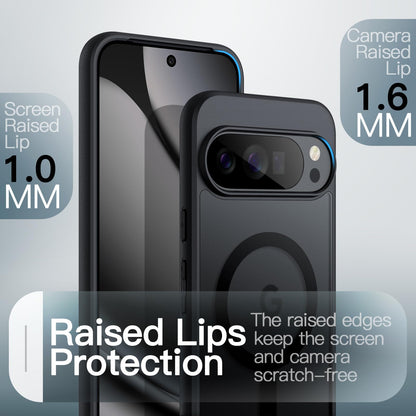 JETech Magnetic Case for Google Pixel 10/10 Pro 2025, Compatible with MagSafe and Pixelsnap Charger, Translucent Matte Back Shockproof Phone Cover (Obsidian)