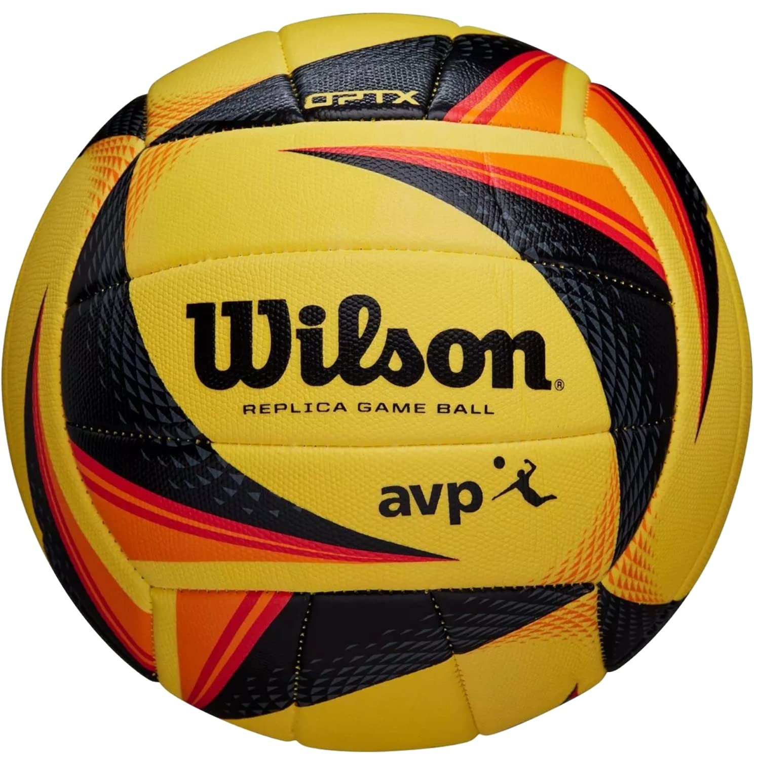 Wilson Offical AVP II Replica Outdoor Beach + Sand Volleyball - Yellow/Black, Offical Size WILSON