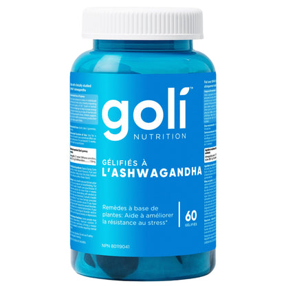 Goli Ashwagandha Gummy | Stress, Athletic Support, Libido | KSM-66, Vegan, Plant Based, Non-GMO, Gluten-Free & Gelatin Free | 60 Count - Available at All In One Marketplace Canada