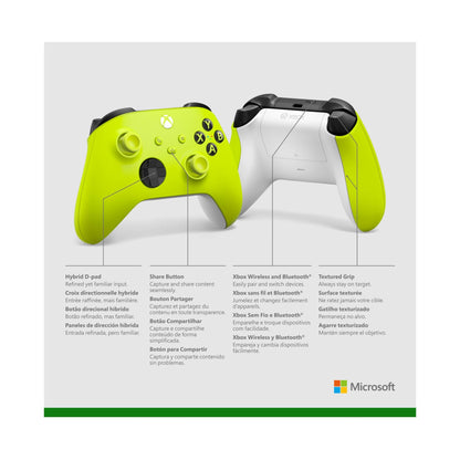 XBOX Core Wireless Gaming Controller – Electric Volt – XBOX Series X|S, XBOX One, Windows PC, Android, and iOS - Electric Volt Controller Edition