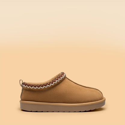 DREAM PAIRS Women's Wide Slippers Genuine Suede,Chestnut,8W 🍁 All In One Marketplace Canada