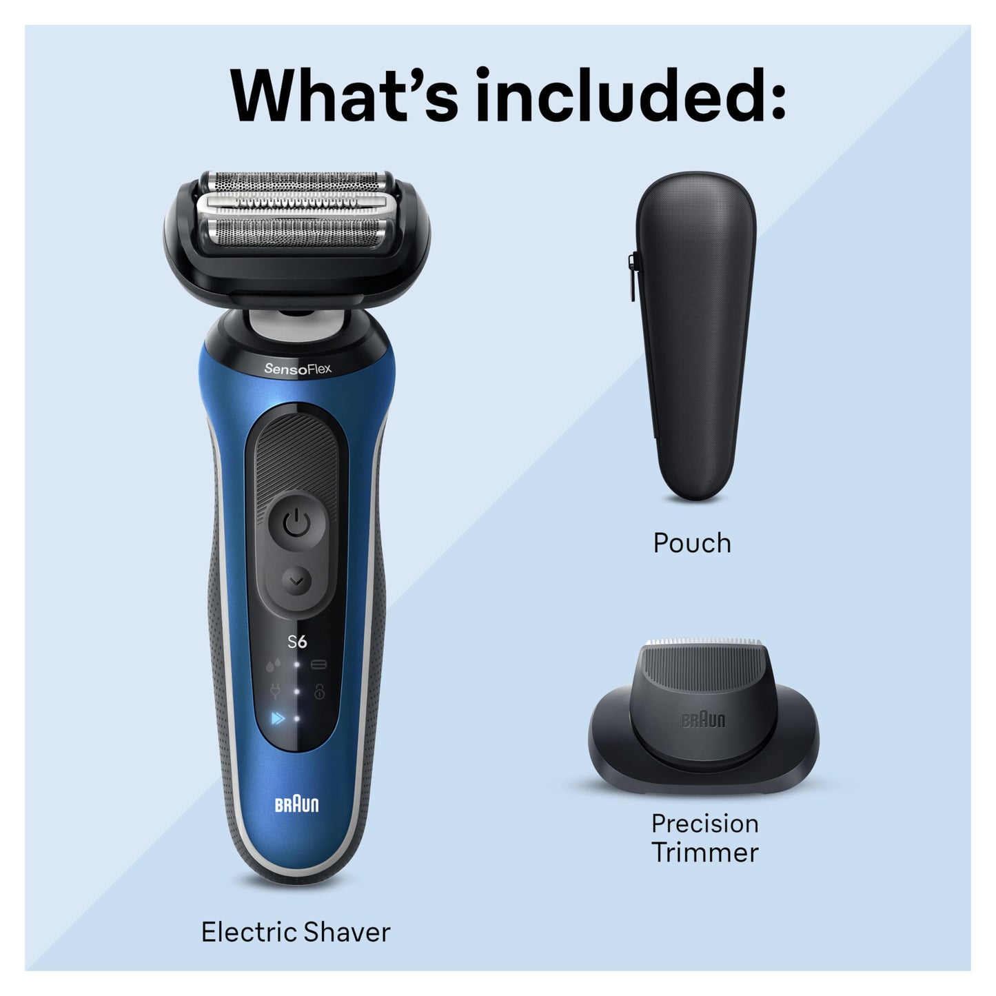 Braun Electric Razor for Men Series 6, Beard Shaver, Electric Shaver, GentleFlex, SkinGentle Foil, with Precision Trimmer, S6 6120s, 1 item 🍁 All In One Marketplace Canada Braun