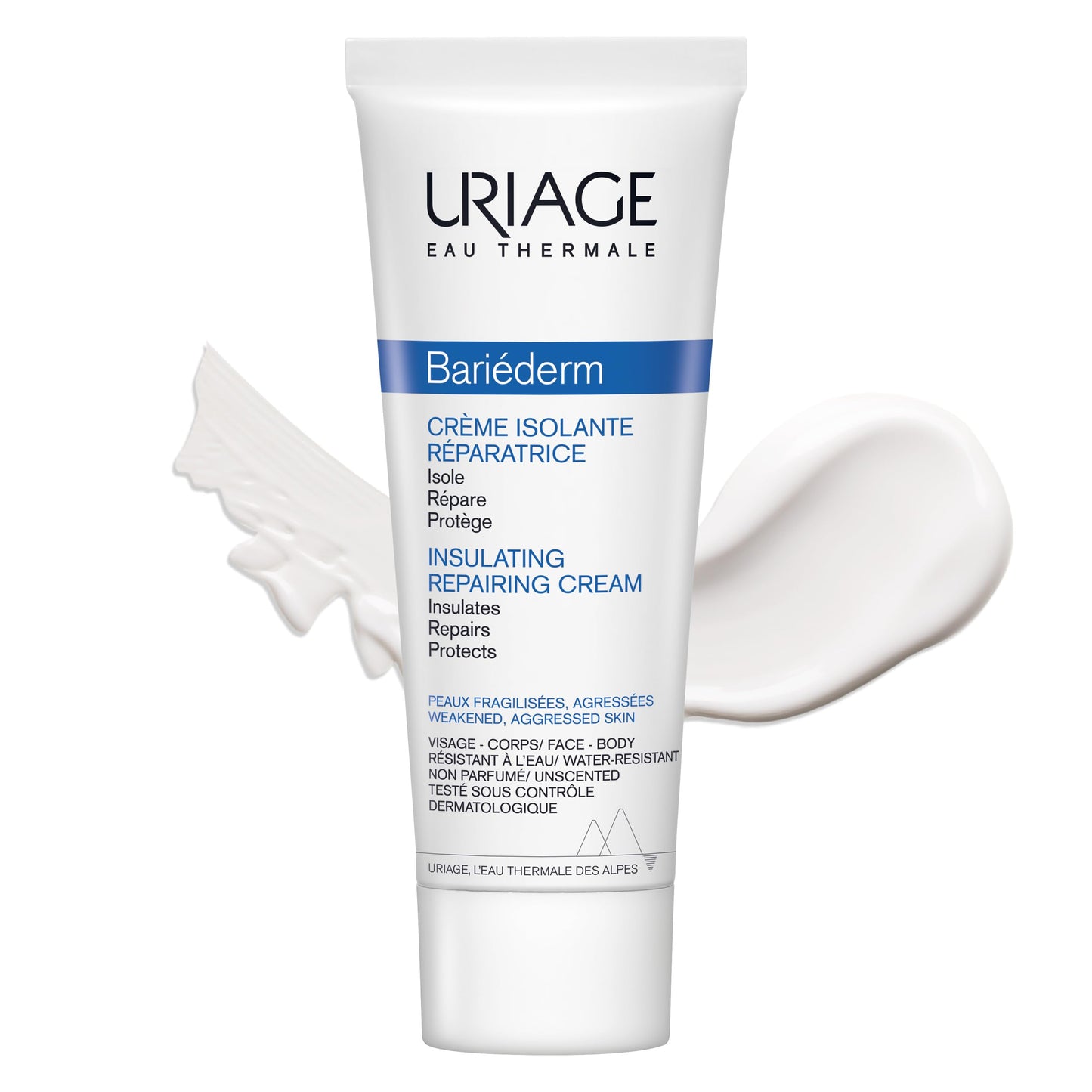 Uriage Bariéderm Insulating Repairing Cream - Anti-Friction Solution, Insulates & Deeply Repair - Protects from Irritation, Chafing & Rubbing - High Tolerance, Water-Resistant - Family Friendly - 75ml Uriage