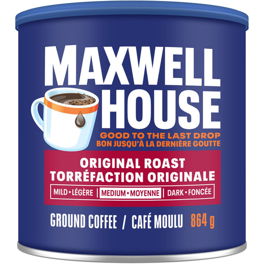 Maxwell House Original Roast Ground Coffee, 864 g Canister