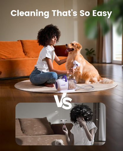 oneisall Dog Grooming Vacuum Kit: 15000Pa Shedding Brush with Grooming Tools, 3 Suction Low Noise, for Pet Thick and Undercoat, 1.5L Dust Cup, Dog Hair Vacuum, Home Cleaning, LM5 - Available at All In One Marketplace Canada