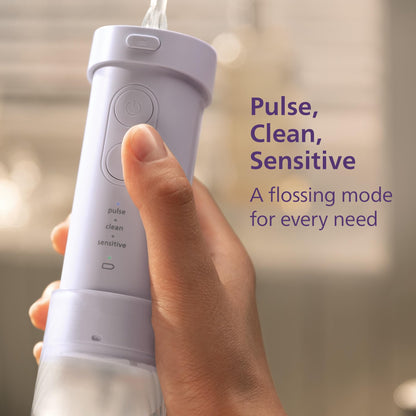 Philips Sonicare Compact Flosser 1000, Portable Water Flosser with 3 Flossing Modes, IPX7 Waterproof Oral Irrigator, Travel Friendly, Purple, Model HX3333/23 - Available at All In One Marketplace Canada