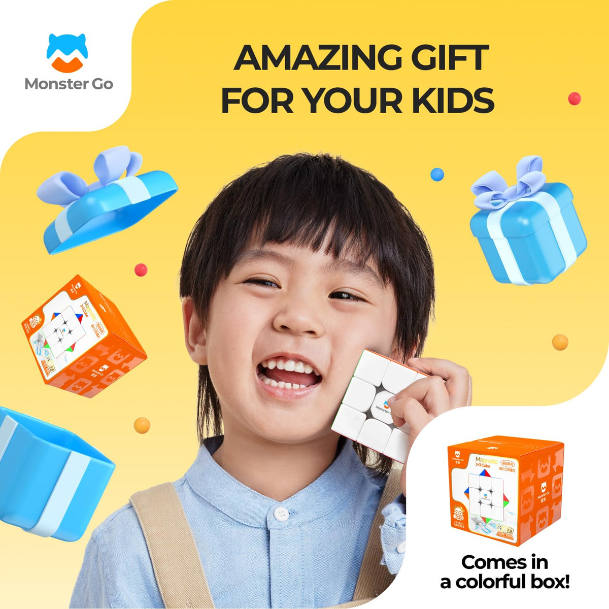 Monster Go Speed Cube 3x3 Magnetic MG EDU 56mm for Kids & Beginners 🍁 All In One Marketplace Canada