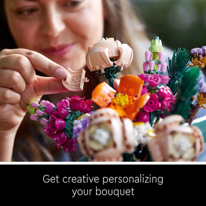 LEGO Icons Flower Bouquet Building Set - Artificial Flowers for Decoration for Home and Display, Ages 18+ - Small Fake Flowers for Table, Desk, Office - Gift for Birthdays - 10280 - Available at All In One Marketplace Canada