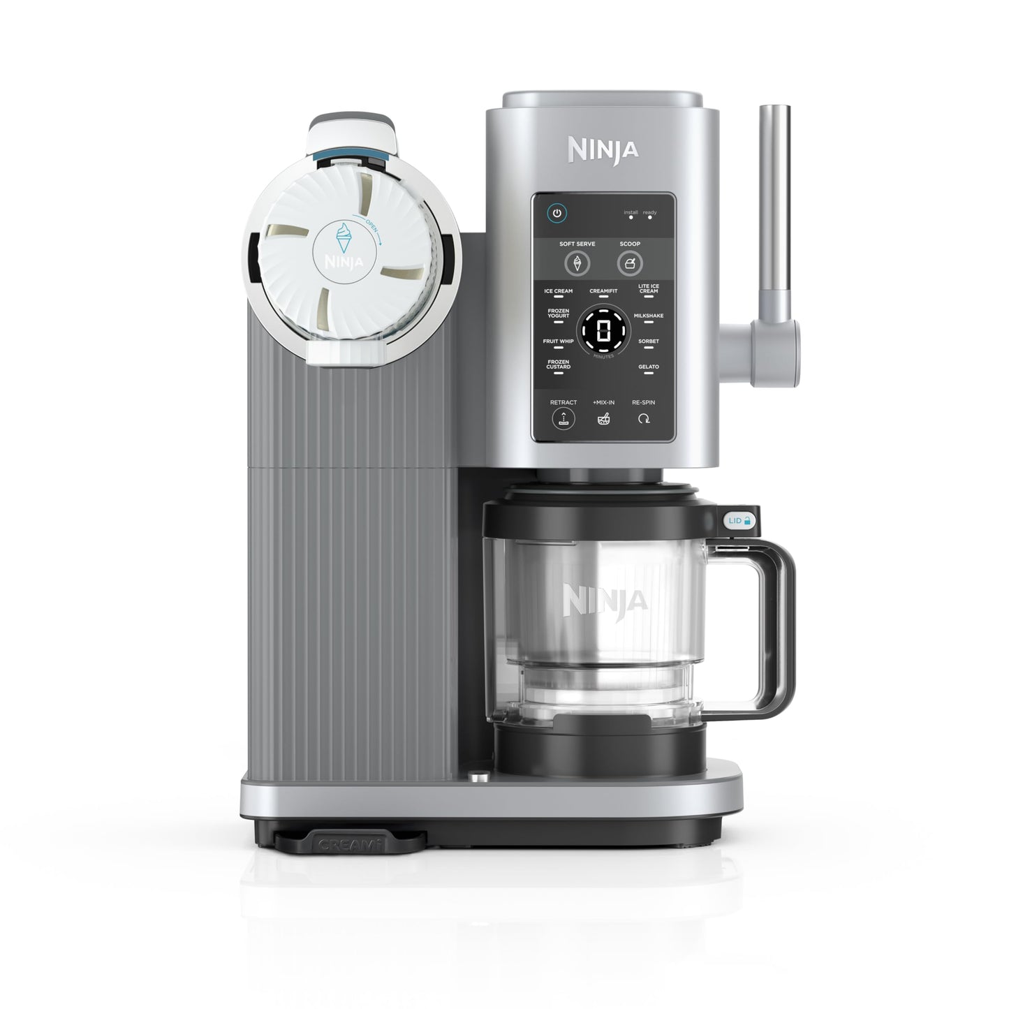 Ninja CREAMi Swirl Ice Cream and Soft Serve Maker, Sorbet, Milkshake, Frozen Yogurt, Low Calories Program & More, 13-in-1, Soft Serve Handle & (2) CREAMi Swirl 16oz Pints, For Kids & ALL ages, NC701C - Available at All In One Marketplace Canada