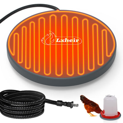 Lxheir Chicken Water Heater, 13'' Heated Base for Metal Plastic Poultry Founts Waterer 3-5 Gallons, Poultry Water Heater Base for Chicken Turkey Goose Duck Pigeon Drinker in Winter Grey 🍁 All In One Marketplace Canada