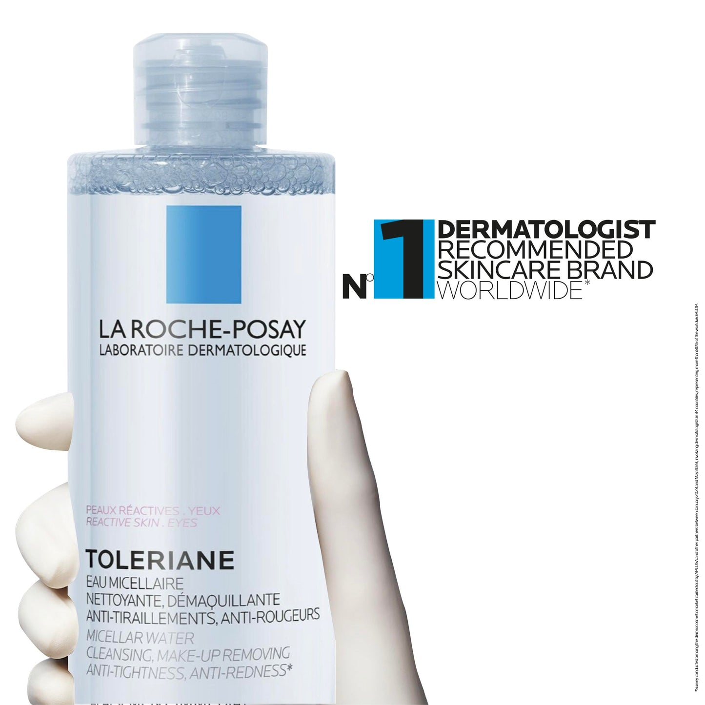 La Roche Posay Toleriane Micellar Water for Reactive Skin, Gently Cleanses & Removes Makeup, Formulated with Glycerin for Hydration, Fragrance-Free & Alcohol-Free, Recommended by Dermatologists, 400ml La Roche-Posay