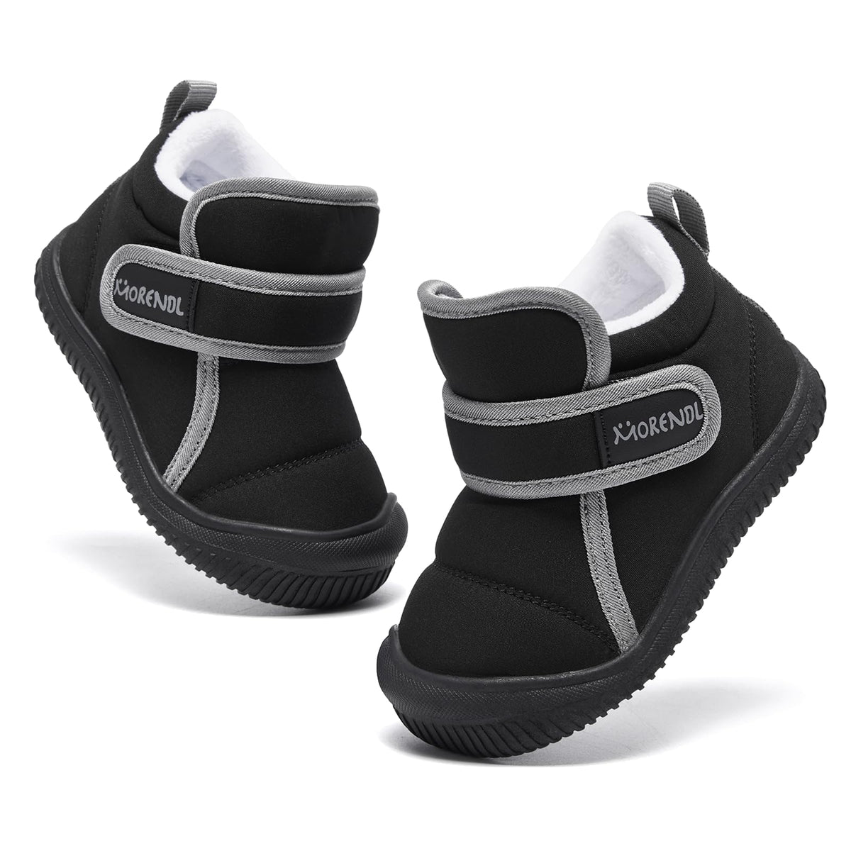 MORENDL Baby Winter Snow Boots for Infant Boys Girls Toddler Water-Resistant First Walker Shoes Warm Lining Soft Sole Anti-Slip Outdoor Booties Black Size 7 🍁 All In One Marketplace Canada