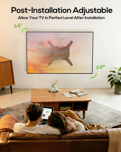 USX MOUNT Full Motion TV Wall Mount for 26-65 Inch TVs up to 77Lbs, Wall Mount TV Bracket, Single Stud Articulating TV Mount, Smooth Swivel Extension, Max VESA 400x400 mm, XMM919